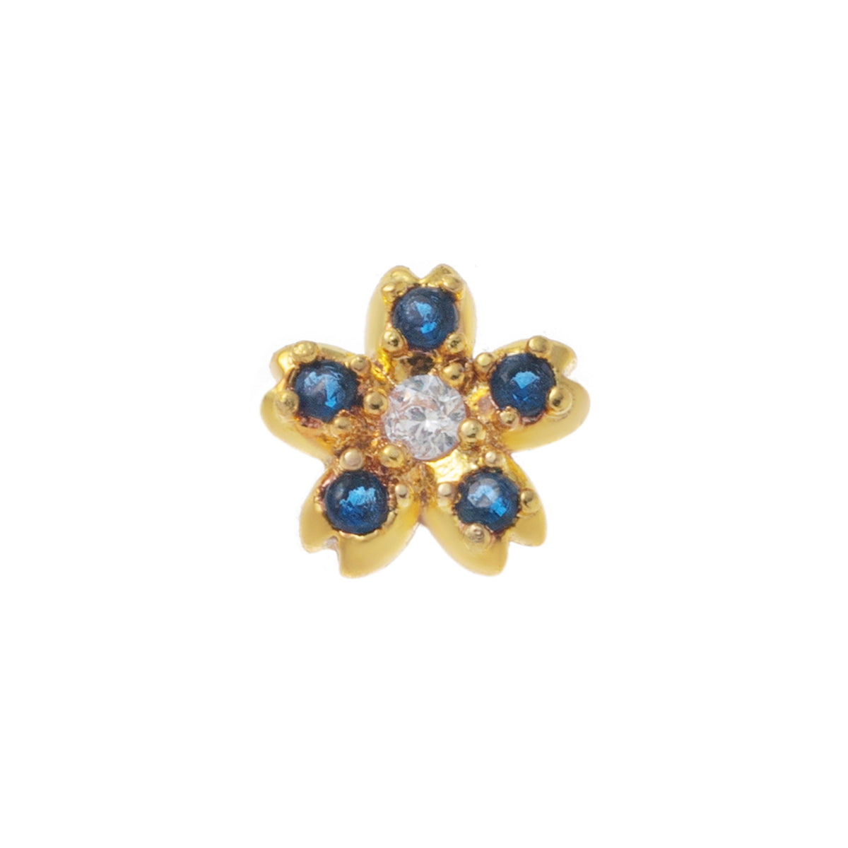 Blue Flower floating charm for a Remember locket by Coeur Ailleurs.