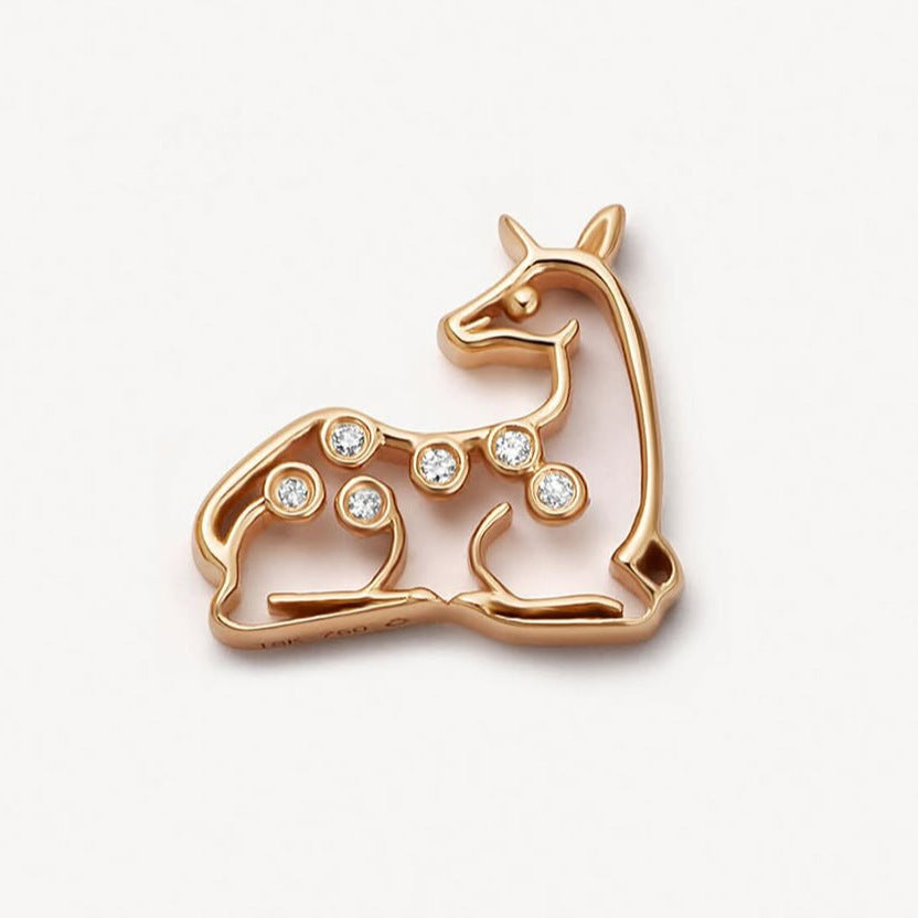 Crystal Deer floating charm for a Remember locket by Coeur Ailleurs.
