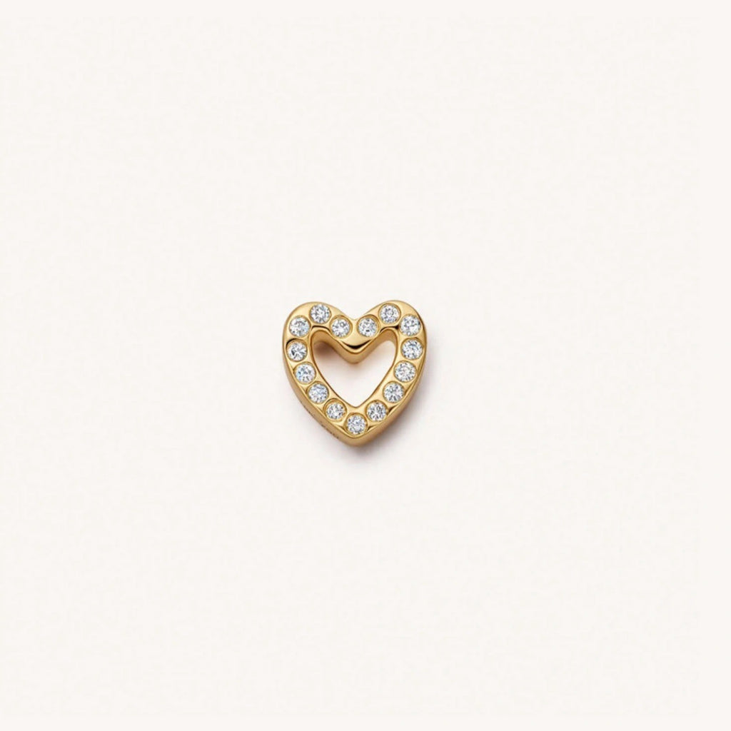 Crystal Heart floating charm for a Remember locket by Coeur Ailleurs.