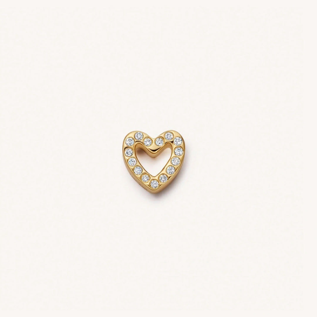 Crystal Heart floating charm for a Remember locket by Coeur Ailleurs.