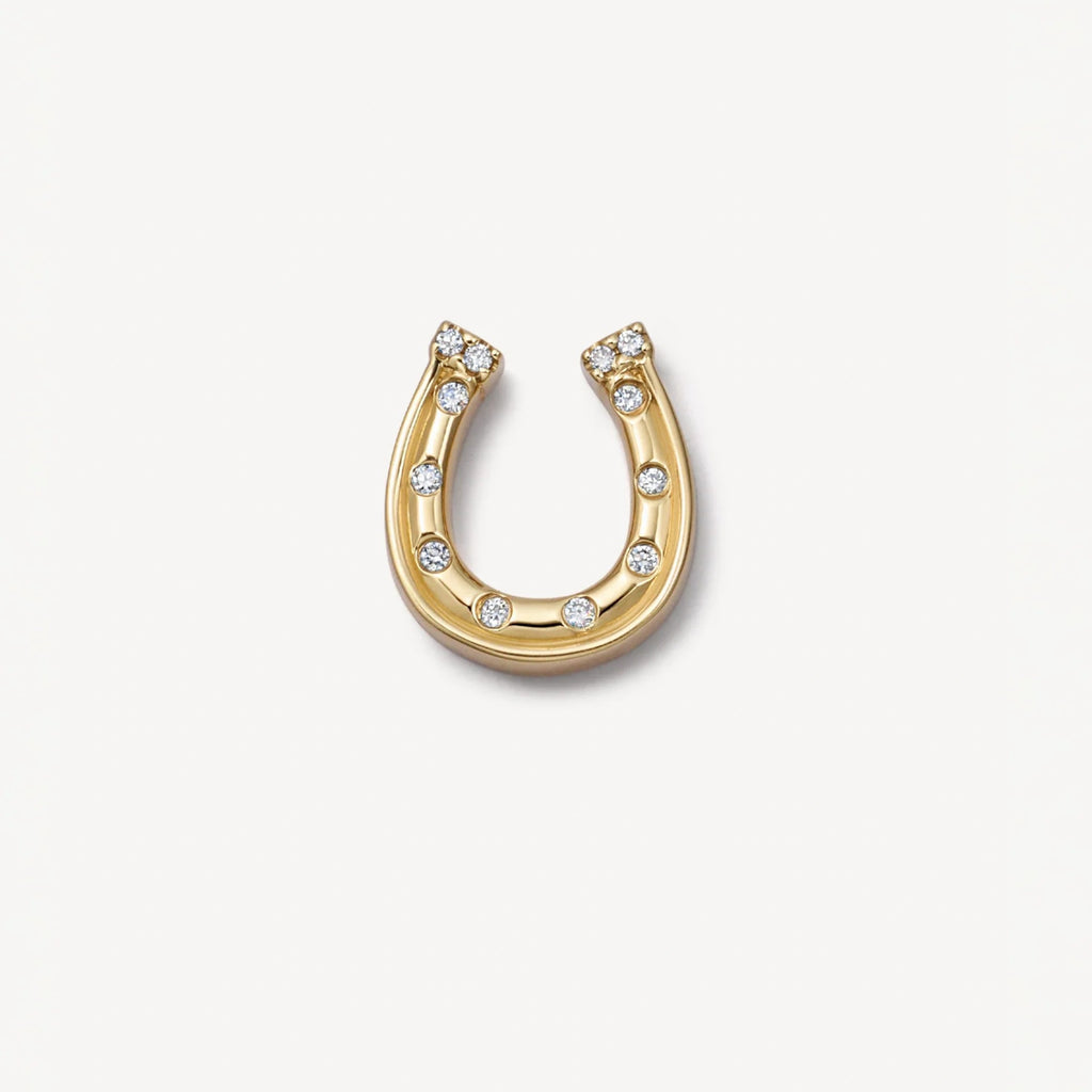 CZ Horseshoe floating charm for a Remember locket by Coeur Ailleurs.