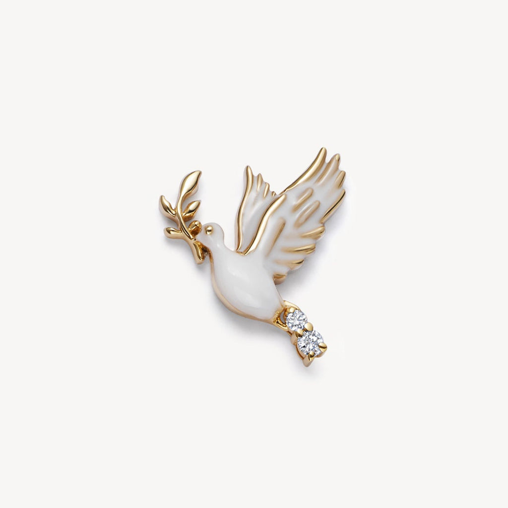 Dove floating charm for a Remember locket by Coeur Ailleurs.