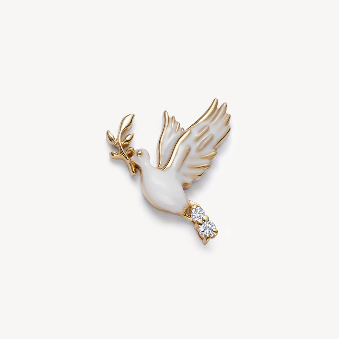 Dove floating charm for a Remember locket by Coeur Ailleurs.