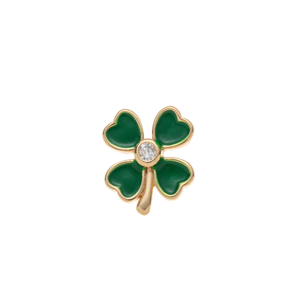 Four Leaf Clover floating charm for a Remember locket by Coeur Ailleurs.