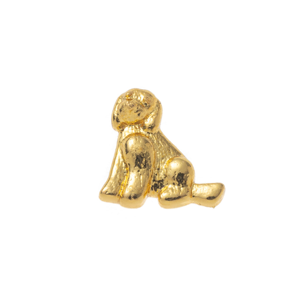 Golden Dog floating charm for a Remember locket by Coeur Ailleurs.