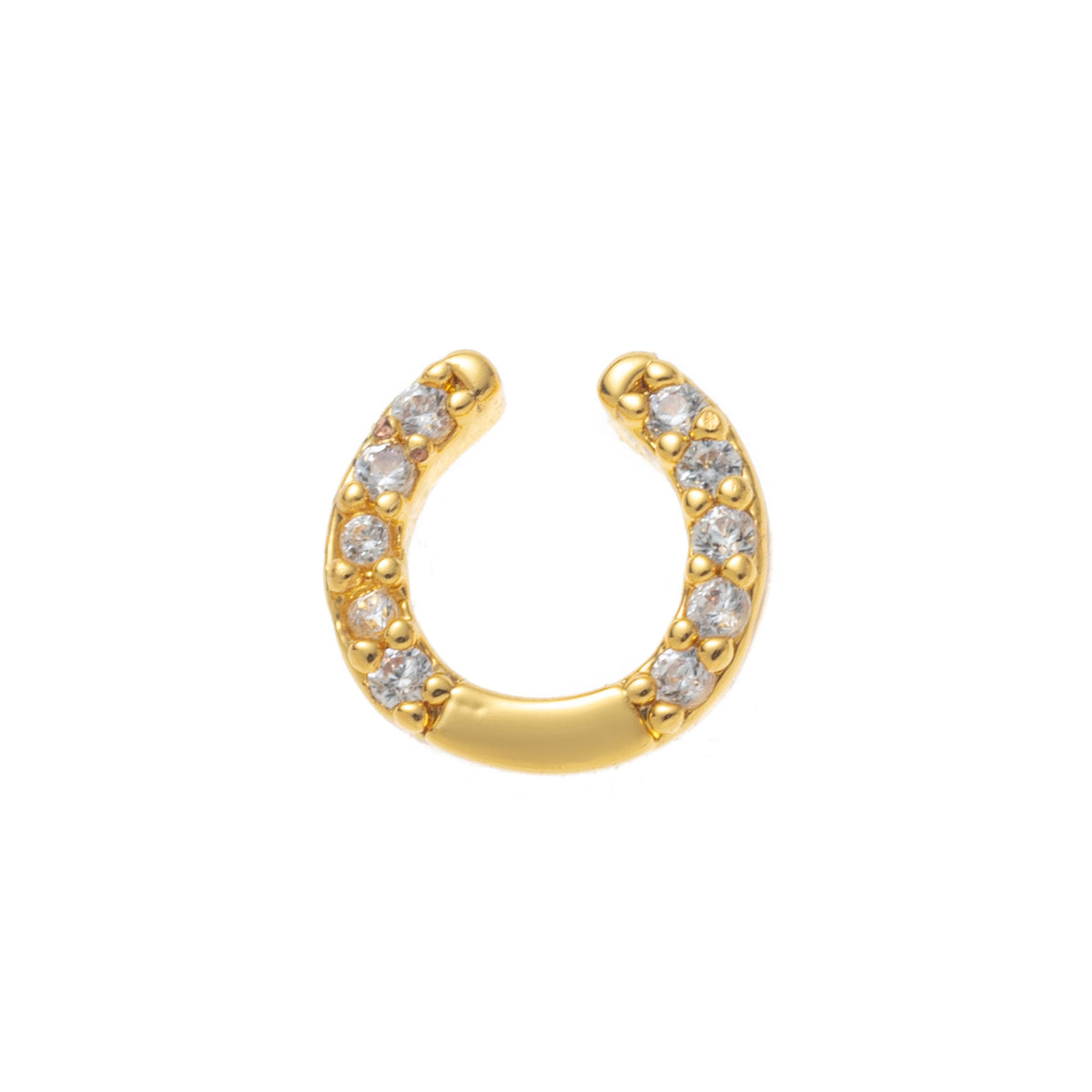 Pave Horseshoe floating charm for a Remember locket by Coeur Ailleurs.
