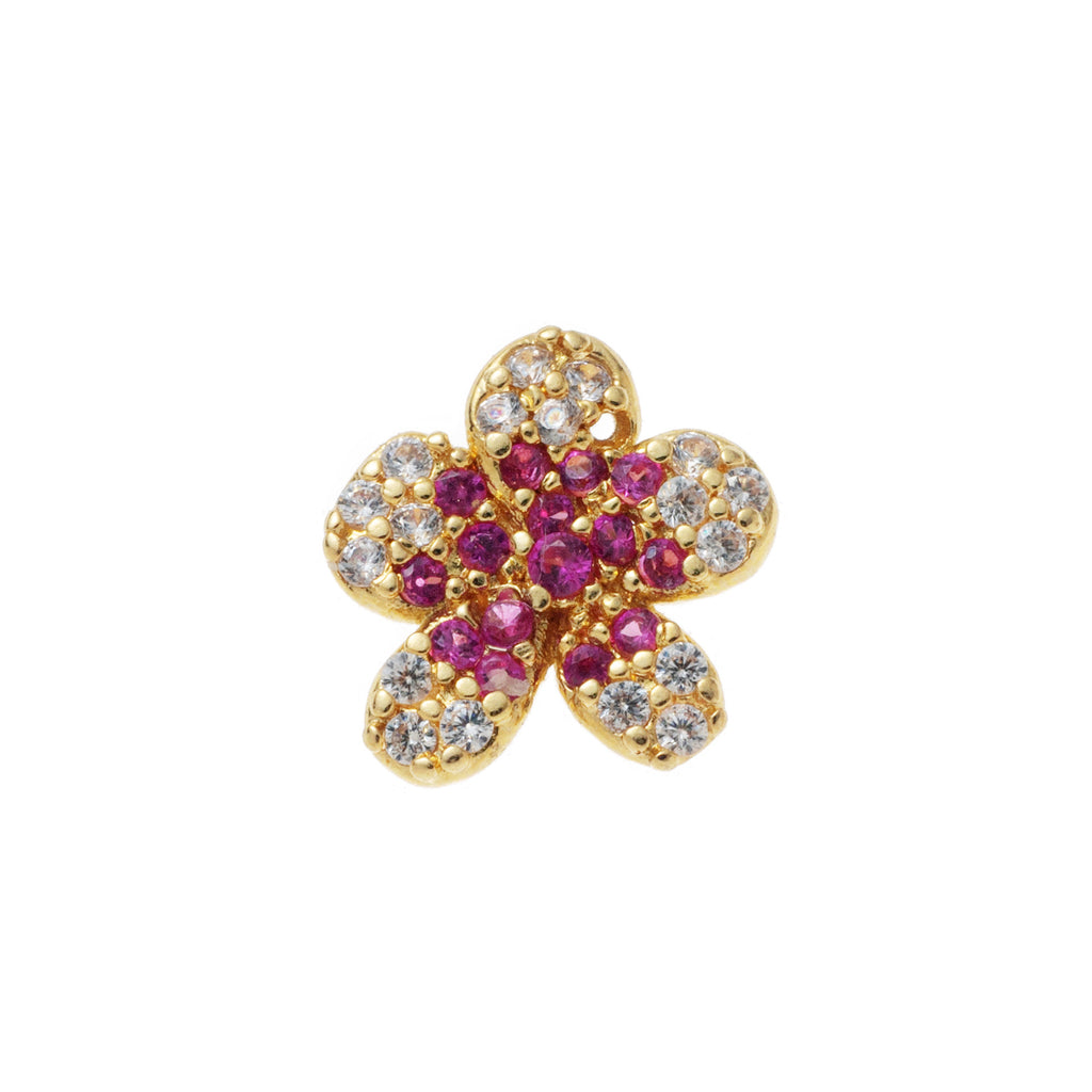 Pink Flower floating charm for a Remember locket by Coeur Ailleurs.