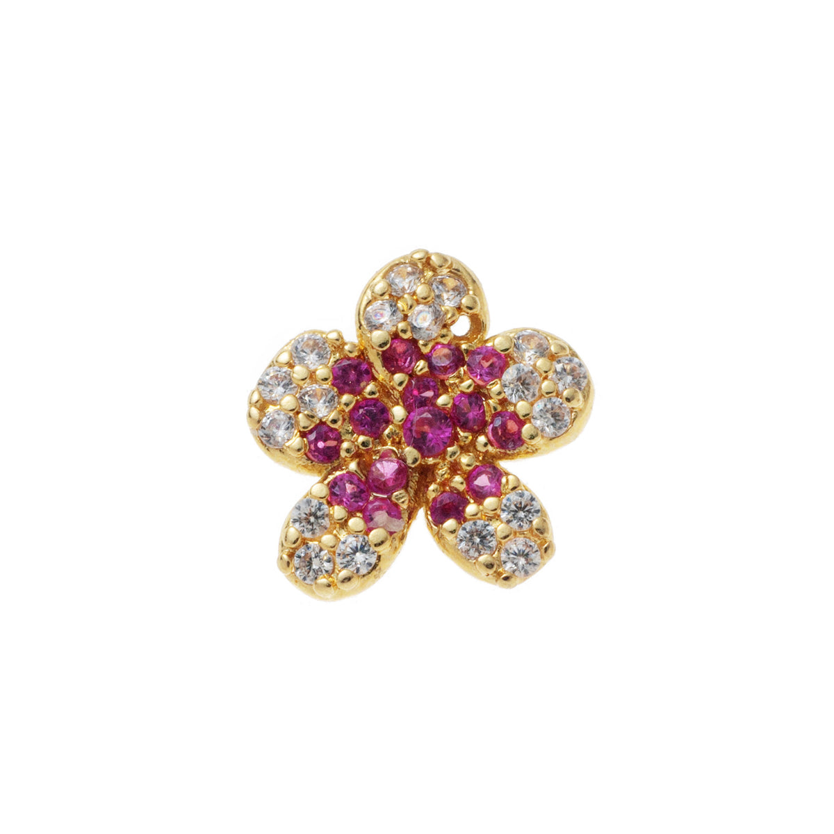 Pink Flower floating charm for a Remember locket by Coeur Ailleurs.
