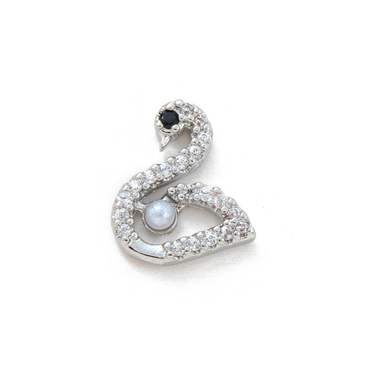 Swan floating charm for a Remember locket by Coeur Ailleurs.