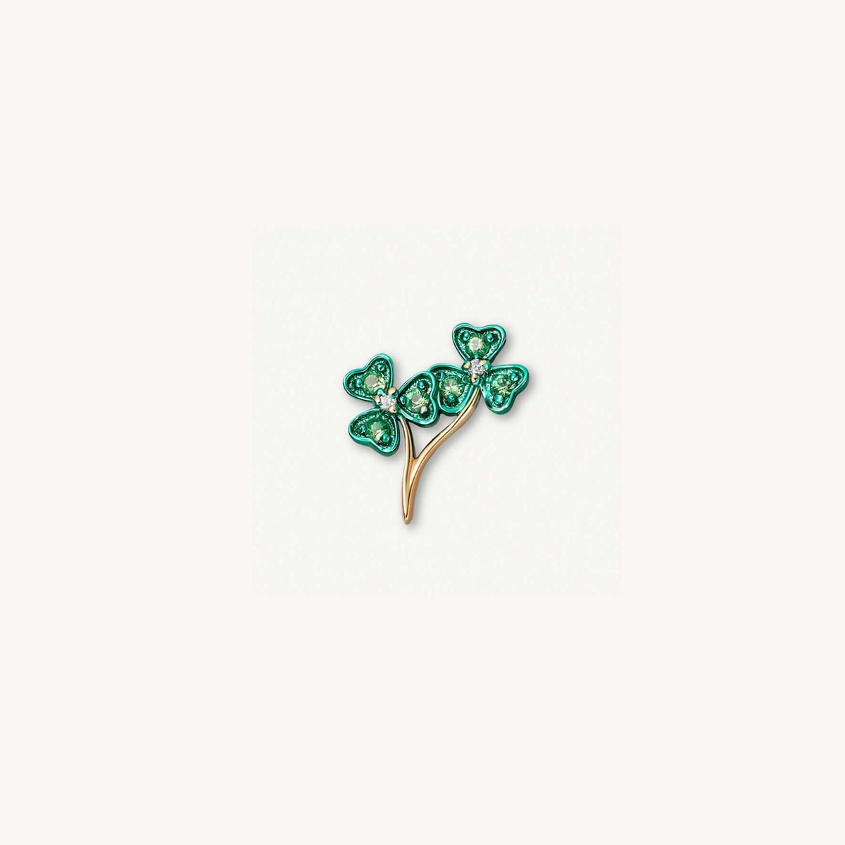 Three Leaf Clover floating charm for a Remember locket by Coeur Ailleurs.