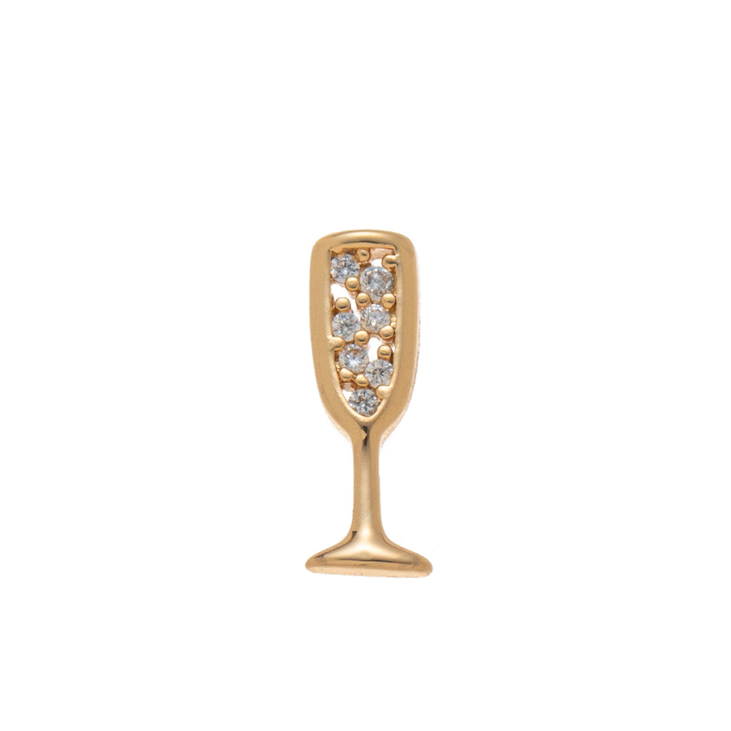 Wine Glass floating charm for a Remember locket by Coeur Ailleurs.