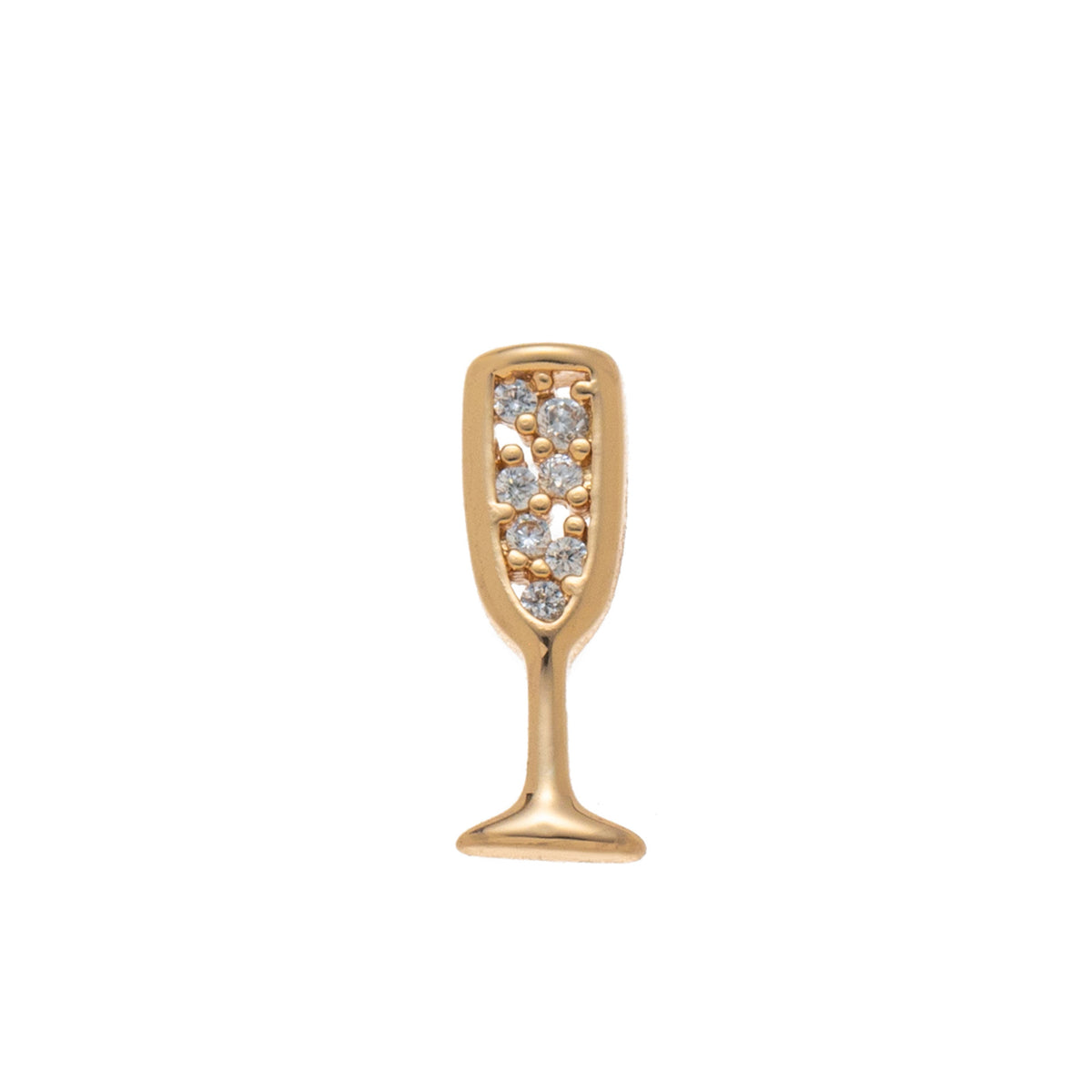 Wine Glass floating charm for a Remember locket by Coeur Ailleurs.