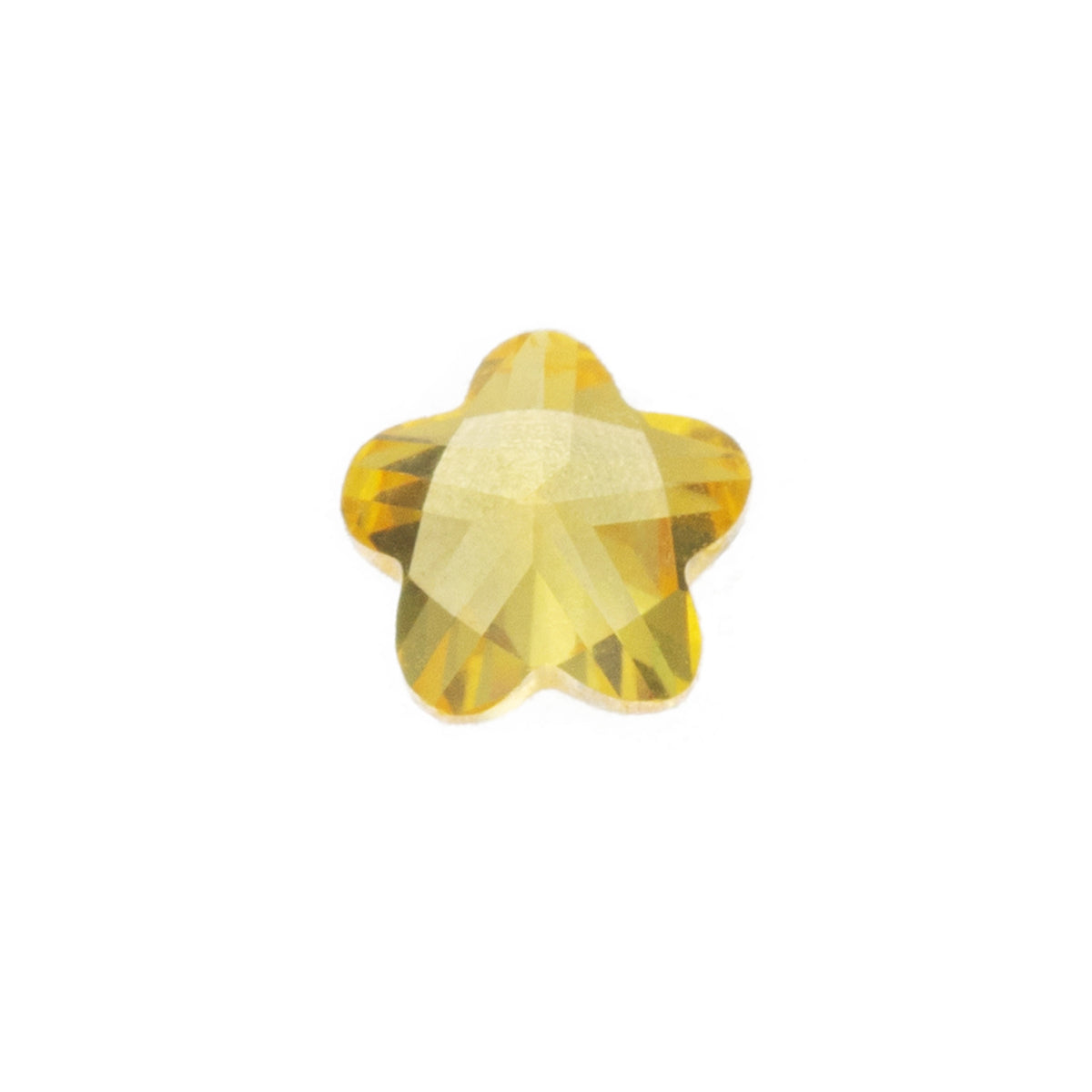 Yellow CZ Flower floating charm for a Remember locket by Coeur Ailleurs.